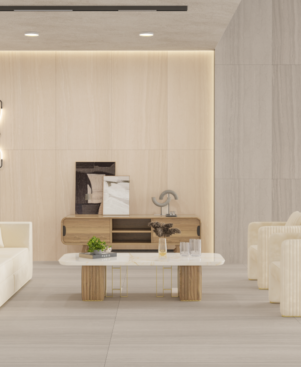 TRAVERTINO LOREN GRIGIO X TRAVERTINO LOREN LIGHT (Medium)